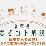 化粧品ポイント解説_新規参入者必見！化粧品ビジネス成功へのロードマップ【完全ガイド】のアイキャッチ画像。おおぐし行政書士事務所